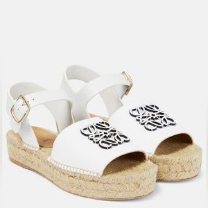 NEW WITH BOX Authentic Loewe Anagram leather espadrilles